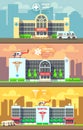 Medical center and hospital building vector