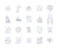 Medical centre outline icons collection. Clinic, Hospital, Health, Medical, Centre, Care, Treatment vector and