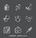 Medical chalkboard icons...series no.6