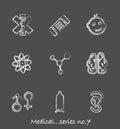 Medical chalkboard icons...series no.7