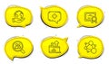 Medical chat, Seo devices and Integrity icons set. Search employees sign. Vector