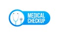 Medical checkup. Icon for report design. Vector illustration Royalty Free Stock Photo