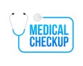 Medical checkup. Icon for report design. Vector illustration Royalty Free Stock Photo