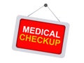 Medical checkup sign