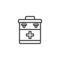 Medical chest line icon