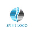 Medical chiropractic, spine solutions logo and icon design template