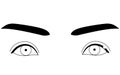 Medical Clipart, Line Drawing Illustration of Eye Disease and Sty, external hordeolum