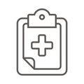 Medical clipboard icon.