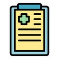 Medical clipboard icon vector flat Royalty Free Stock Photo