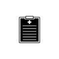Medical clipboard solid icon, medical form Royalty Free Stock Photo