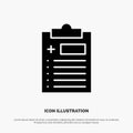 Medical, Clipboard, Test, Medicine solid Glyph Icon vector