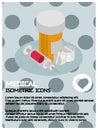 Medical color isometric poster