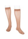 Medical Compression Stockings for varicose veins and venouse therapy. Compression Hosiery.  Sock for sports isolated on white Royalty Free Stock Photo