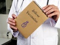 Medical concept about Anthrax Vaccination with inscription on the sheet Royalty Free Stock Photo