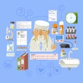 Medical concept banner poster composition