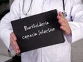 Medical concept about Burkholderia cepacia Infection with sign on the piece of paper