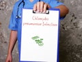 Medical concept about Chlamydia pneumoniae Infection with sign on the page