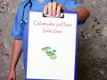 Medical concept about Chlamydia psittaci Infection with inscription on the piece of paper