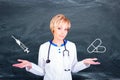 Medical concept. Doctor at work Royalty Free Stock Photo