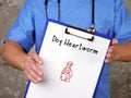 Medical concept about Dog Heartworm with phrase on the sheet