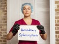 Medical concept about Hereditary Spherocytosis with phrase on the page