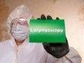 Medical concept about Laryngoscopy with phrase on the sheet Royalty Free Stock Photo