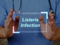 Medical concept about Listeria Infection with sign on the sheet