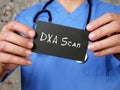 Medical concept meaning Bone Density Scan DXA Scan with sign on the page Royalty Free Stock Photo