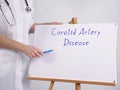 Medical concept meaning Carotid Artery Disease with phrase on the page