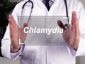 Medical concept meaning Chlamydia with inscription on the page