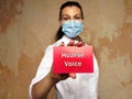 Medical concept meaning Hoarse Voice with phrase on the sheet