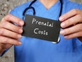 Medical concept meaning Prenatal Costs with inscription on the page Royalty Free Stock Photo