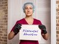 Medical concept about Placental Abruption with sign on the page Royalty Free Stock Photo