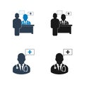 Medical Consultant Icon Set. Royalty Free Stock Photo
