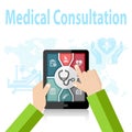 Medical Consultation Online Doctor Apps on mobile device