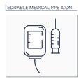 Medical consumables line icon