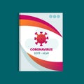 Medical coronavirus brochure, Health report, medicine template, hospital cover design