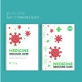 Medical coronavirus brochure, Health report, medicine template, hospital cover design