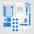 Medical corporate identity design with modern flat icons. Business set stationery Royalty Free Stock Photo