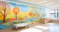 medical corridor hospital building Royalty Free Stock Photo