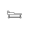 medical couch icon. Element of medicine for mobile concept and web apps illustration. Thin color line icon for website design and