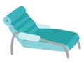 Medical couch vector cartoon illustration.