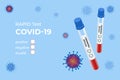 Medical COVID-19 blood express test. Coronavirus rapid test.