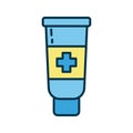 medical cream tube flat style icon