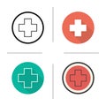 Medical cross icon Royalty Free Stock Photo