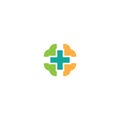 Medical cross logo template vector Royalty Free Stock Photo