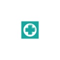 Medical cross logo vector icon Royalty Free Stock Photo