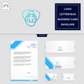 medical cross logo template and free letterhead, envelope, business card