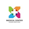 Medical cross logo vector design template. Health and pharmacy logo. Royalty Free Stock Photo