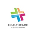 Medical cross logo vector design template. Health and pharmacy logo. Royalty Free Stock Photo